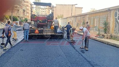 رصف عدد من شوارع مدينة دسوق بكفر الشيخ 