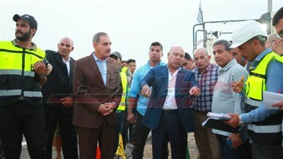 وزير النقل ومحافظ كفر الشيخ يتفقدان توسعة وتطوير الطريق الدولي الساحلي