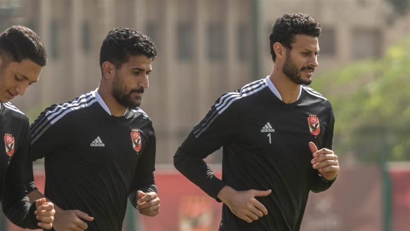 جانب من مران الأهلي