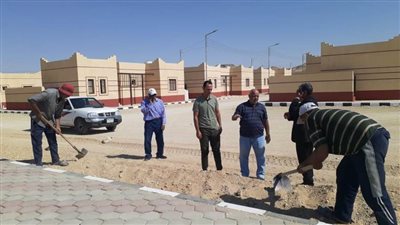 حملات نظافة وتجميل ورفع مخلفات بالحسنة