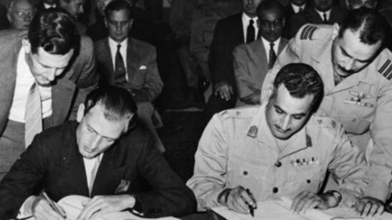 توقيع اتفافية الجلاء