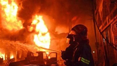 السيطرة على حريق بمصنع كاوتش قطع غيار سيارات بشبرا الخيمة 