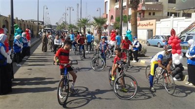 ماراثون دراجات بمرور 50 عامًا على العلاقات المصرية الإماراتية ببنى سويف