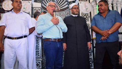 بالفيديو محافظ بورسعيد يفتتح مسجد 