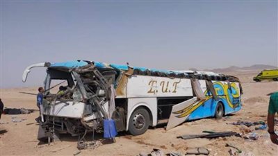إصابة 7 عمال إثر انقلاب أتوبيس بطريق بلبيس بالشرقية 