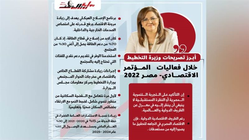 أبرز تصريحات وزيرة