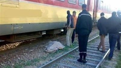 مصرع شخص مجهول الهوية صدمه قطار بالقناطر الخيرية