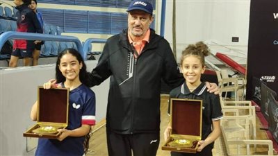 ندى البدوي ودليلة محجوب يحققان المركز الثالث ببطولة مصر الدولية لتنس الطاولة