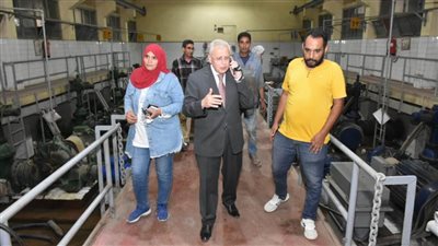 محافظ القليوبية يتابع أعمال ضخ المياه من محطة بنها للمياه المرشحة 