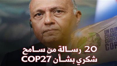 20 رسالة من وزير خارجية مصر بشأن COP27