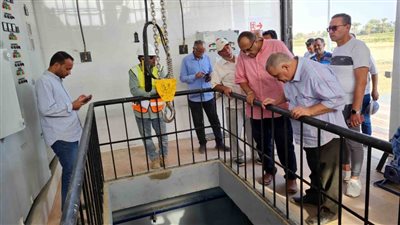 رئيس مياه سوهاج يتفقد احلال وتجديد محطة معالجة صرف صحي سوهاج غرب