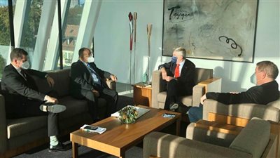 رئيس الأولمبية الدولية يستقبل سيف حامد رئيس الاتحاد الدولي للهوكي بسويسرا