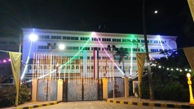 تزيين الديوان العام بكفر الشيخ استعداداً للاحتفال بالذكرى الـ66 لمعركة البرلس