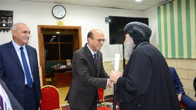 وفد من جامعة أسيوط فى احتفال الكنيسة الانجيلية الأولى بمرور 150 عاما على تأسيسها وتجديد قاعة العبادة