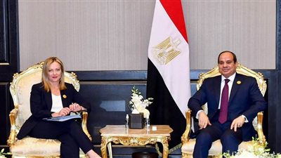 الرئيس السيسي يبدي تطلعه بأن تمثل زيارة رئيسة وزراء إيطاليا إلى مصر قوة دفع جديدة لتطوير العلاقات بين البلدين