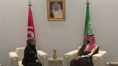 ولي العهد السعودي يلتقي رئيسة وزراء تونس