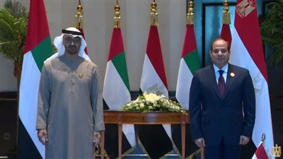 بالفيديو.. الرئيس السيسي ورئيس الإمارات يشهدان التوقيع على مذكرة تفاهم 