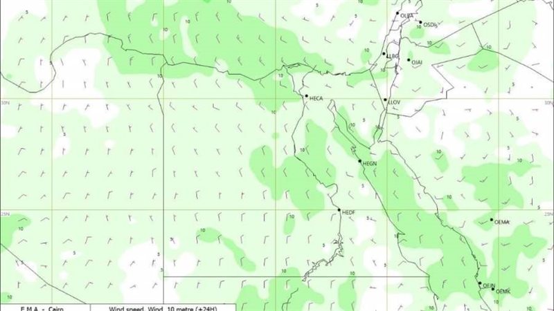 خريطة الظواهر الجوية