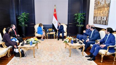 التفاصيل الكاملة للقاء الرئيس السيسي برئيسة مجلس النواب الأمريكي والوفد المرافق لها 