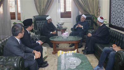 مفتي الجمهورية يستقبل مفتي سنغافورة والوفد المرافق له لبحث تعزيز التعاون الإفتائي