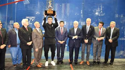 وزراء الرياضة والتعليم العالى والصحة يشهدون ختام بطولة العالم للجامعات للإسكواش 