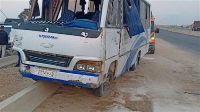 إصابة 11 عاملاً في حادث انقلاب أتوبيس بالشرقية 