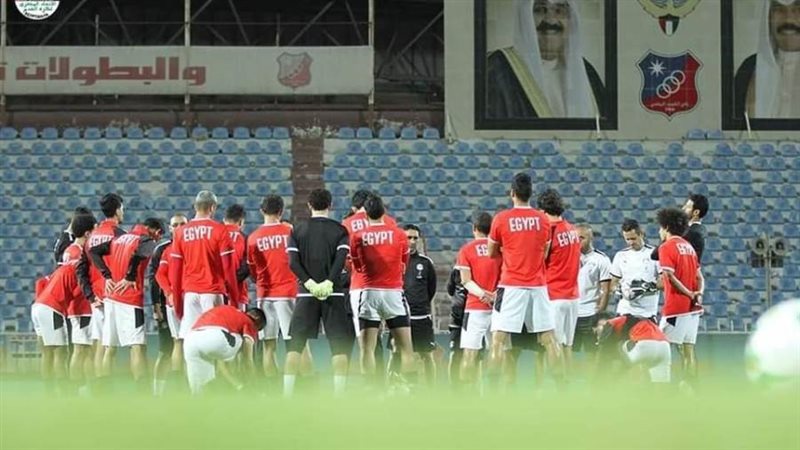 منتخب مصر خلال التمرين