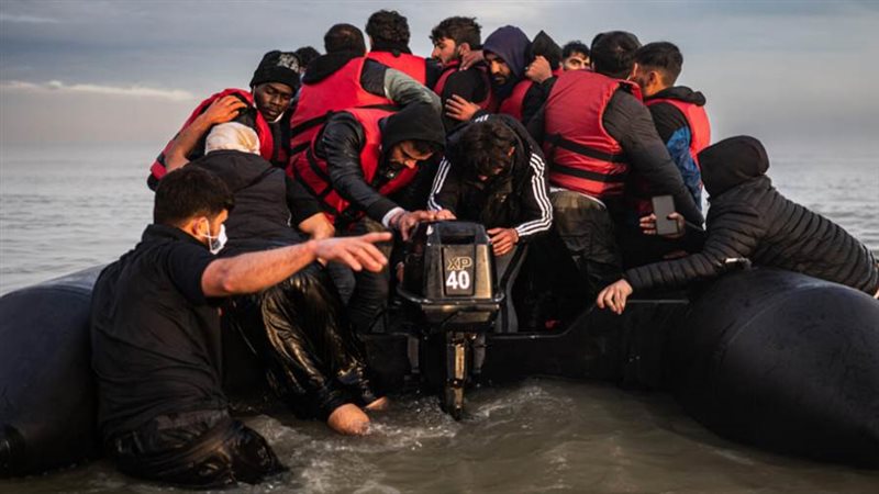 مهاجرين في بحر المانش