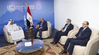 شكري يؤكد حرص واستعداد مصر الدائم للتنسيق مع الإمارات بشأن الدورة ٢٨ لمؤتمر المناخ