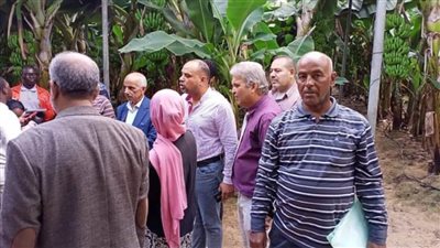 وفد متعدد الجنسيات يتفقد الزراعات المحمية وزراعات الموز بمركز أبو صوير 