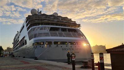 الإسكندرية تستقبل 953 سائحًا على متن الباخرة السياحية Silver spirit  