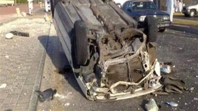 إعادة الحركة المرورية بالطريق الزراعي عقب انقلاب سيارة وإصابة 4 أشخاص في طوخ