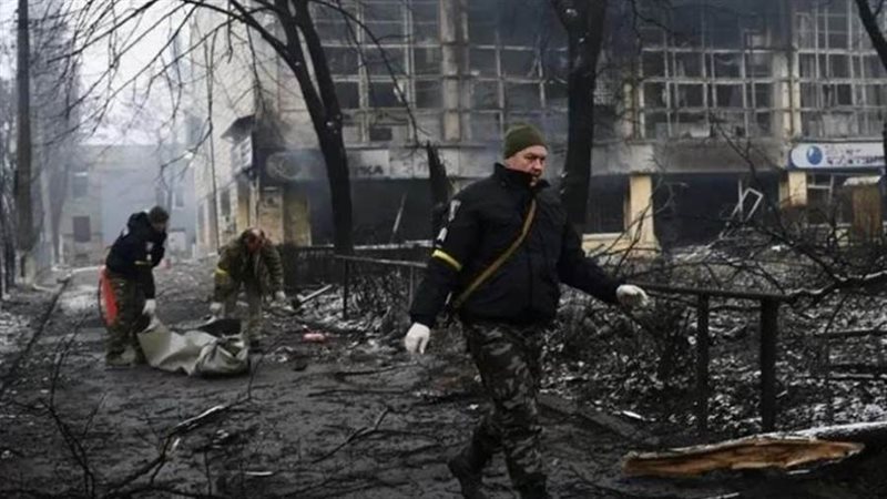 قصف أوكراني على مدينة