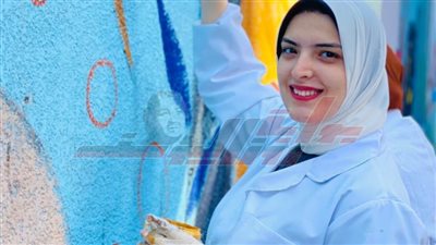 تجميل أسوار المدارس بأيدي طلاب التربية النوعية بكفر الشيخ