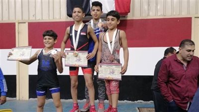 الفضية لأبناء المشروع القومي للموهبة والبطل الأوليمبي في بطولة الجمهورية للمصارعة برأس البر 