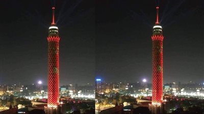 إضاءة برج القاهرة بالعلم المغربي 