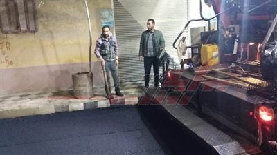 تطوير ورصف عدد من الطرق بشوارع كفر الشيخ