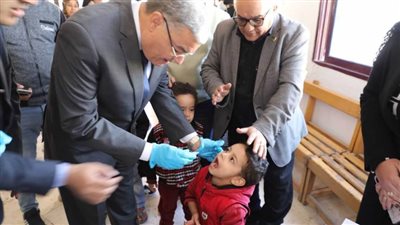 محافظ المنيا يشهد إطلاق الحملة القومية للتطعيم ضد شلل الأطفال بمدينة المنيا الجديدة  (صور)