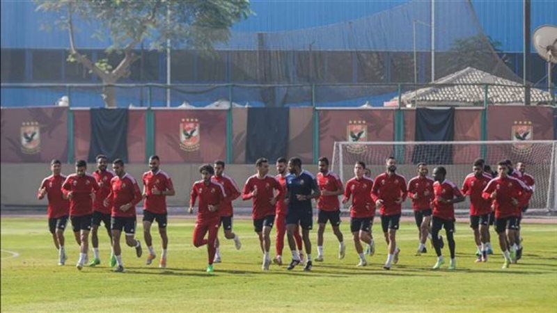 الاهلي خلال التدريبات