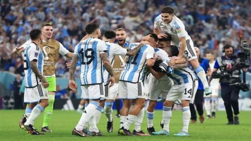 فرحة منتخب الأرجنتين