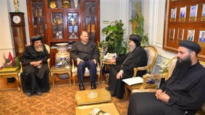 محافظ أسيوط يلتقي الأنبا يوأنس والأنبا ثاؤفيلوس لمناقشة الاستعداد لزيارة قداسة البابا تواضروس الثاني للمحافظة