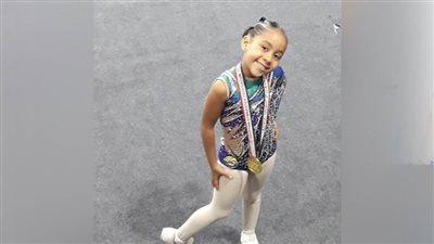 ساندي أحمد تحقق الميدالية الذهبية في الجمباز