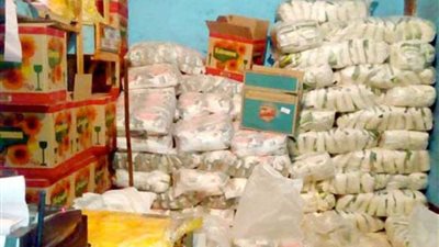 ضبط 14 طن جبن و2 طن أرز مجهولة المصدر بحملة تموينية بالقليوبية 