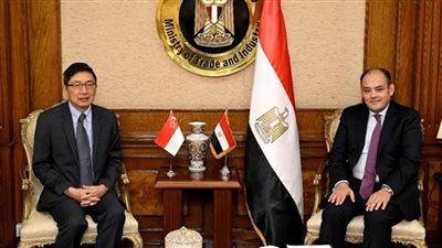 وزير التجارة يبحث مع سفير سنغافورة بالقاهرة التعاون الاقتصادي والاستثماري بين البلدين