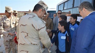 زيارة طلاب المدارس لقطاع تأمين العريش بشمال سيناء