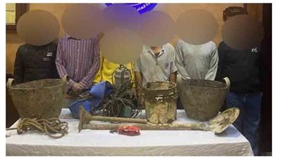 ضبط 6 أشخاص لقيامهم بالحفر والتنقيب عن الآثار داخل أحد العقارات بالقاهرة