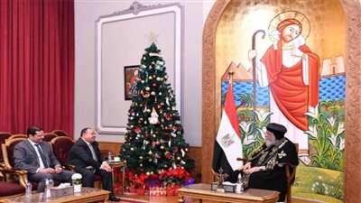 البابا تواضروس يستقبل وزير المالية للتهنئة بعيد الميلاد المجيد