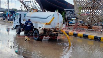 رفع مياه الأمطار بكفر الشيخ واستمرار رفع حالة الطوارئ