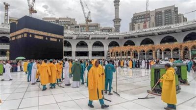 رئاسة شؤون الحرمين تكثف جهودها لمواجهة الأمطار في المسجد الحرام