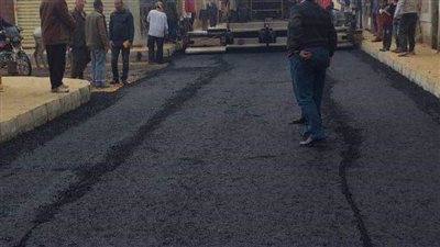 رصف شارع الجمهورية وحملات مكثفة للنظافة بأبو قرقاص جنوب المنيا 